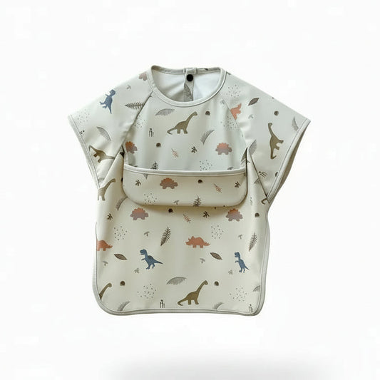 bavoir motif dinosaure vue de face