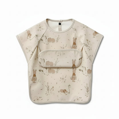 bavoir motif souris et lapins vue de face