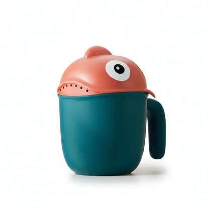 Pommeau de douche bébé Boobo vert et corail, design ludique et ergonomique