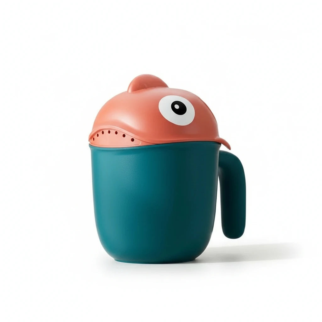 Détail du pommeau de douche bébé Boobo corail pour le bain des bébés