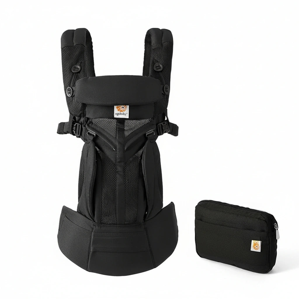 porte-bébé noir vue de face