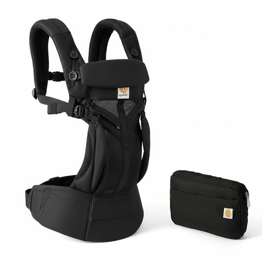 porte-bébé noir et sa pochette