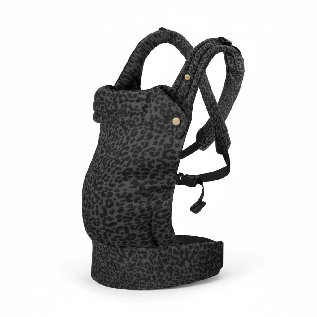 Porte-bébé ergonomique Boobo Onyx avec bretelles rembourrées et ceinture ventrale large