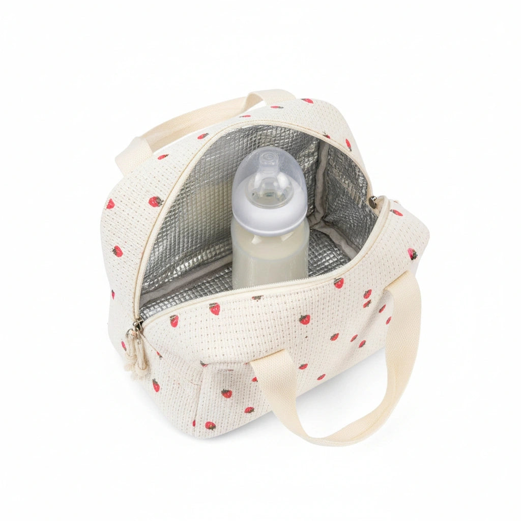 sac isotherme avec biberon à l'intérieur