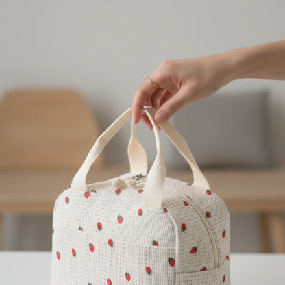 maman qui récupère son sac isotherme