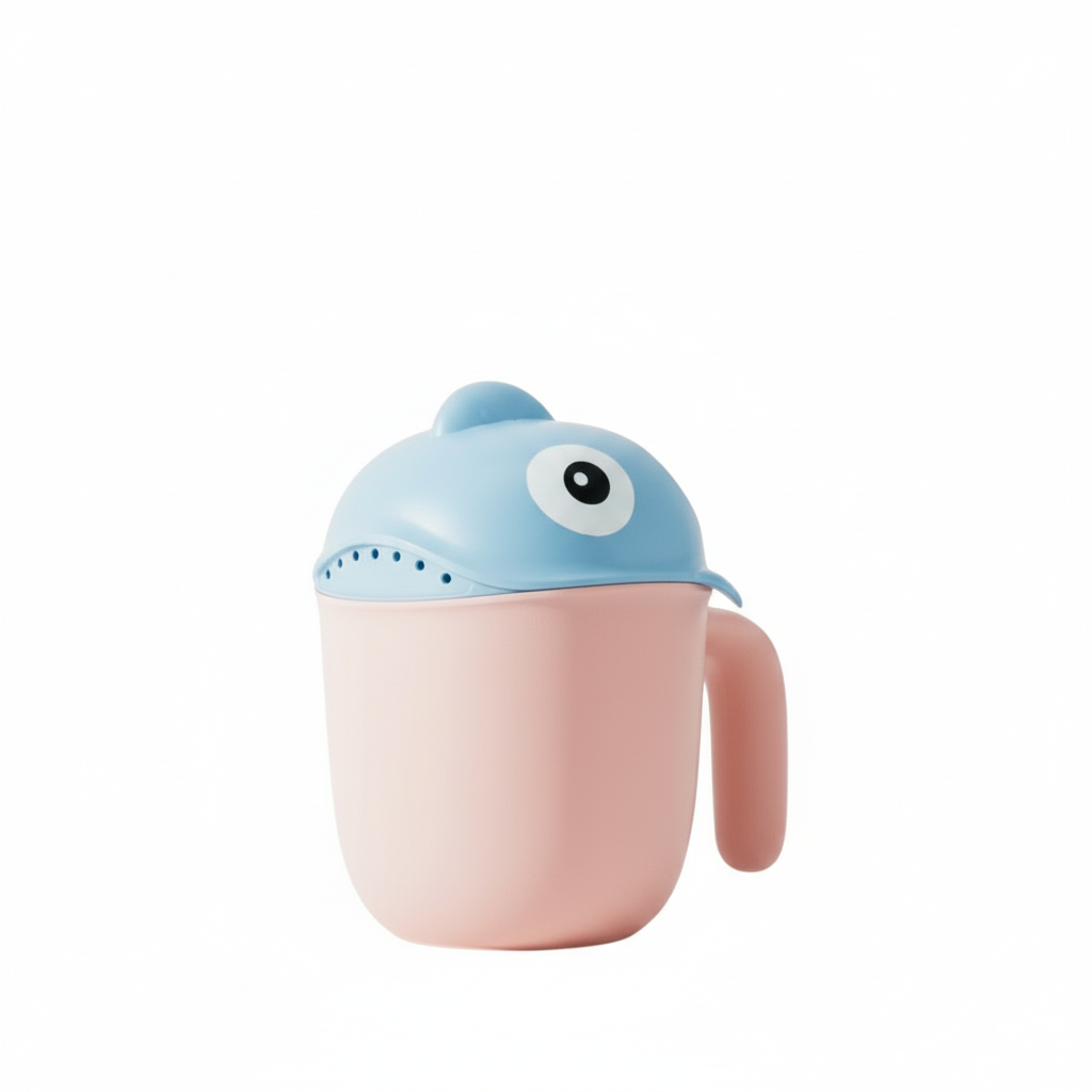 pommeau de douche rose et bleu